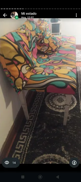 Asiento multicolor precioso práctico con cojines