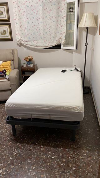 Cama eléctrica articulada con colchón