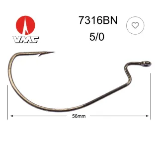 Anzuelos Texas para pesca del blass y plomito bala