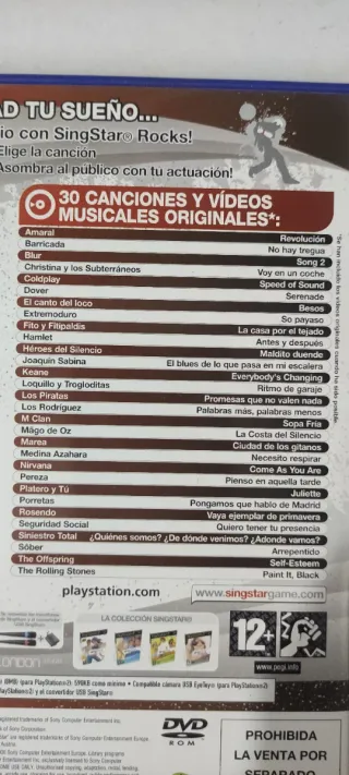 Singstar Rocks PS2 Karaoke