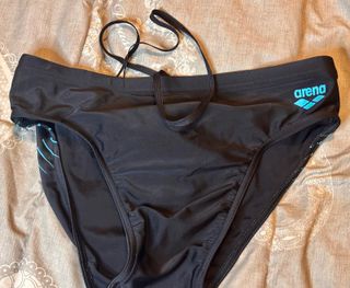 Costume Arena Uomo Slip Nero Azzurro Taglia S