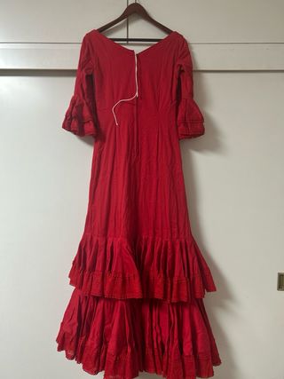 Traje de flamenca rojo
