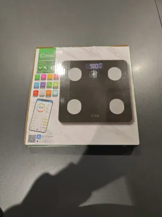 Bilancia Smart Bagno Kiwi Vetro Nero