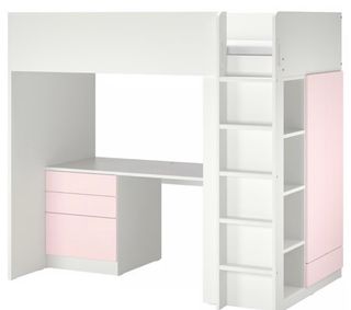 Dormitorio juvenil litera con escritorio