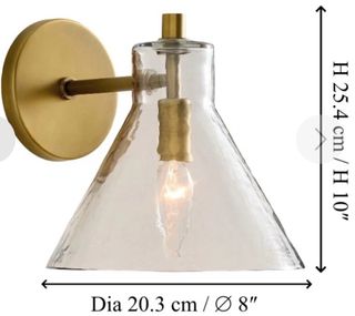Set 2 apliques dorados y transparentes