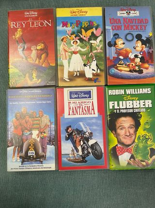 6 Películas VHS Disney Clásicos