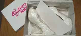 Zapatos de Novia Blancos Encaje Peep Toe