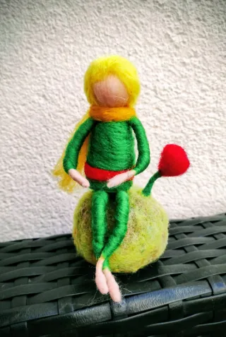 Figura El Principito lana cardada
