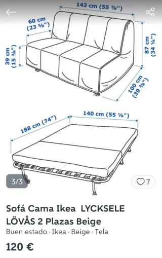 Sofá Cama Ikea Blanco