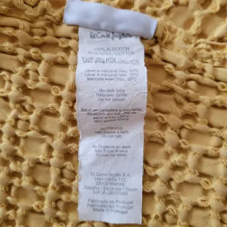 Colcha Algodón Corte Inglés Amarilla