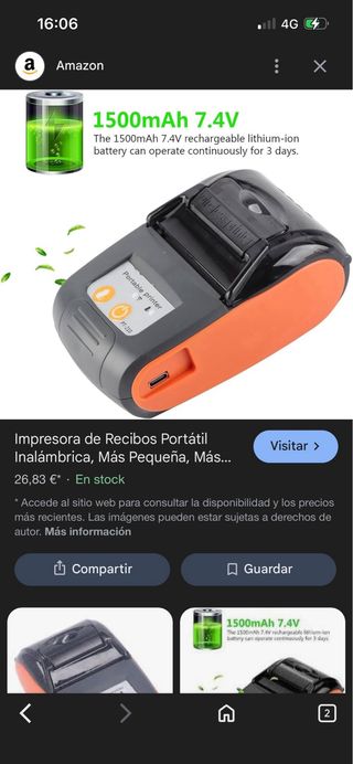 Mini impresora BT portátil