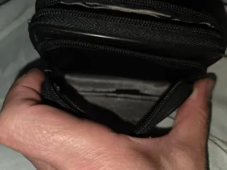 Mini riñonera/monedero negro