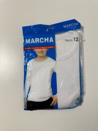 Camiseta interior blanca niño talla 12