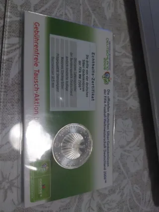 Moneda 10 euros plata Alemania 2006 FIFA