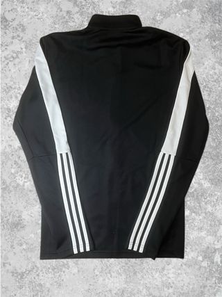Chaqueta Adidas Vintage Negra con Franjas Blancas