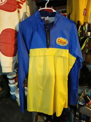 Chubasquero Clice Vintage Azul y Amarillo Talla M