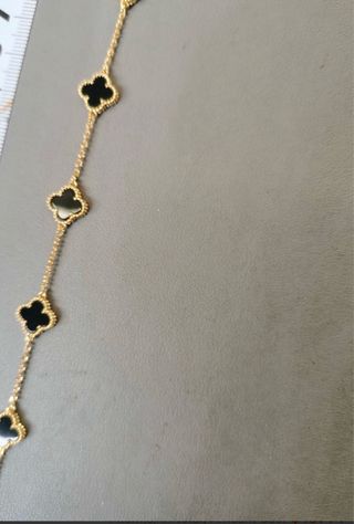 Pulseira Van Cleef & Arpels Dourada e Verde