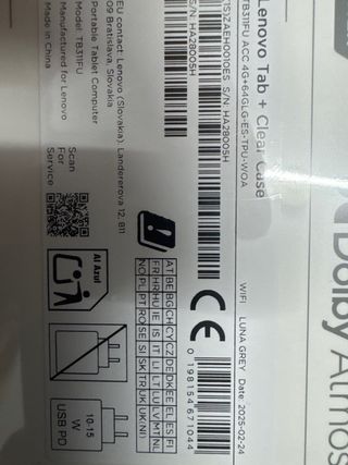 Lenovo Tab + Funda Transparente Nueva PRECINTADA.