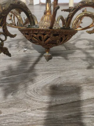 Lámpara araña bronce vintage