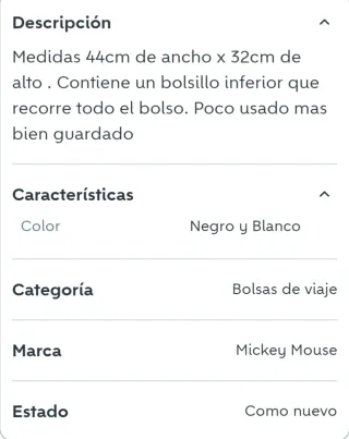 Bolso de viaje Disney Mickey Mouse