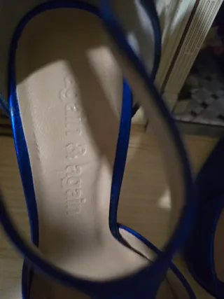 Zapatos Again & Again Azul Dorado