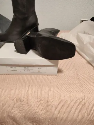 Botines tacón negros talla 41