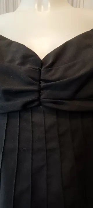 Top H&M Negro Gasa Elástica Talla 46