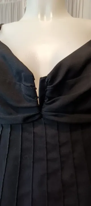 Top H&M Negro Gasa Elástica Talla 46