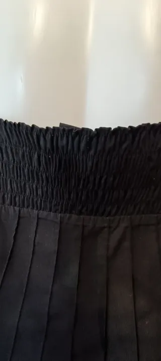 Top H&M Negro Gasa Elástica Talla 46