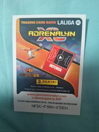 Cromo Juan Cruz Autógrafo Original Panini 25/26