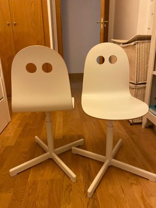 2 escritorios blancos 73x50cm + sillas