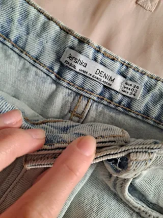 Conjunto Falda Vaquera y Blusa Rosa