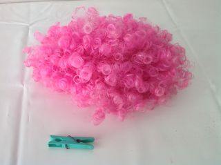 Peluca rosa para disfraz