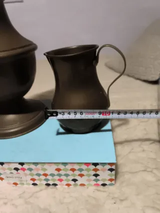 Set 2 Jarras Cobre Antiguas Con Asa