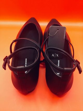 Bailarinas Planas Armani Exchange Originales Negro