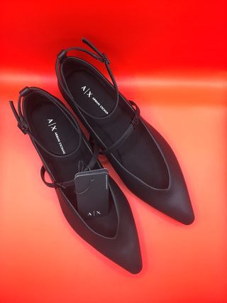 Bailarinas Planas Armani Exchange Originales Negro