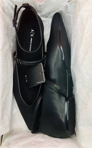 Bailarinas Planas Armani Exchange Originales Negro