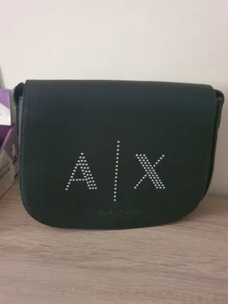 Bolso Armani Exchange Negro Tachuelas