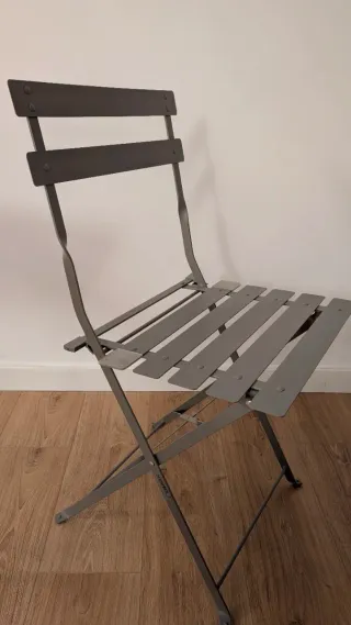 Mesa y 2 Sillas Terraza Hierro Plegables