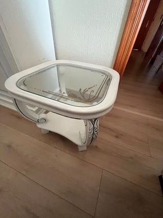 Mesita Auxiliar Vintage Blanca