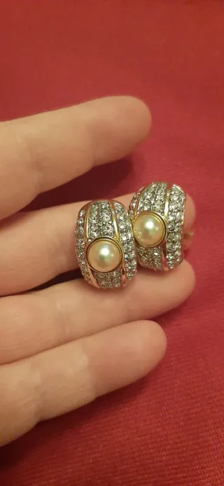 Pendientes Vintage Perla y Circonitas