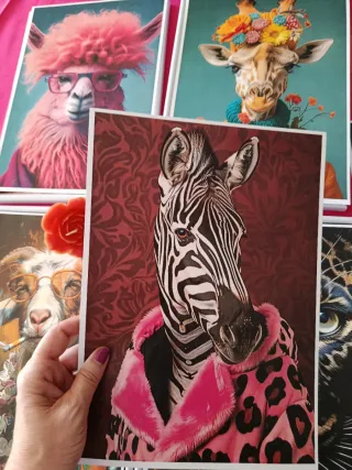 4x12€ Láminas animales divertidos