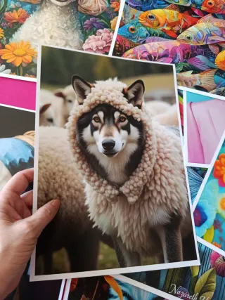 4x12€ Láminas animales divertidos