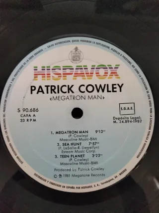 Vinilo LP Patrick Cowley Megatron Man