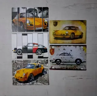 52Placas retro Porsche vintage