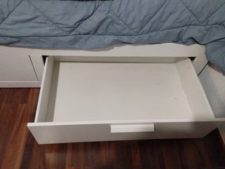 Cama nido Ikea blanca con cajones