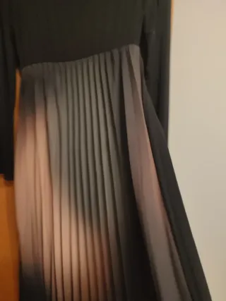 Vestido largo plisado degradado
