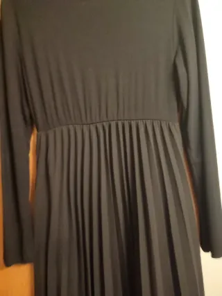 Vestido largo plisado degradado