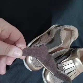 Scarpine Walkey N23 bambina glitter oro