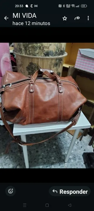 Maleta de mano de cuero